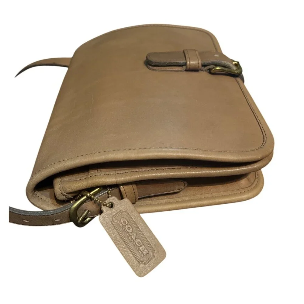 Vtg Coach Leather Crossbody Saddle Pouch Bag 9590 Made In NYC '90's - Picture 6 of 11